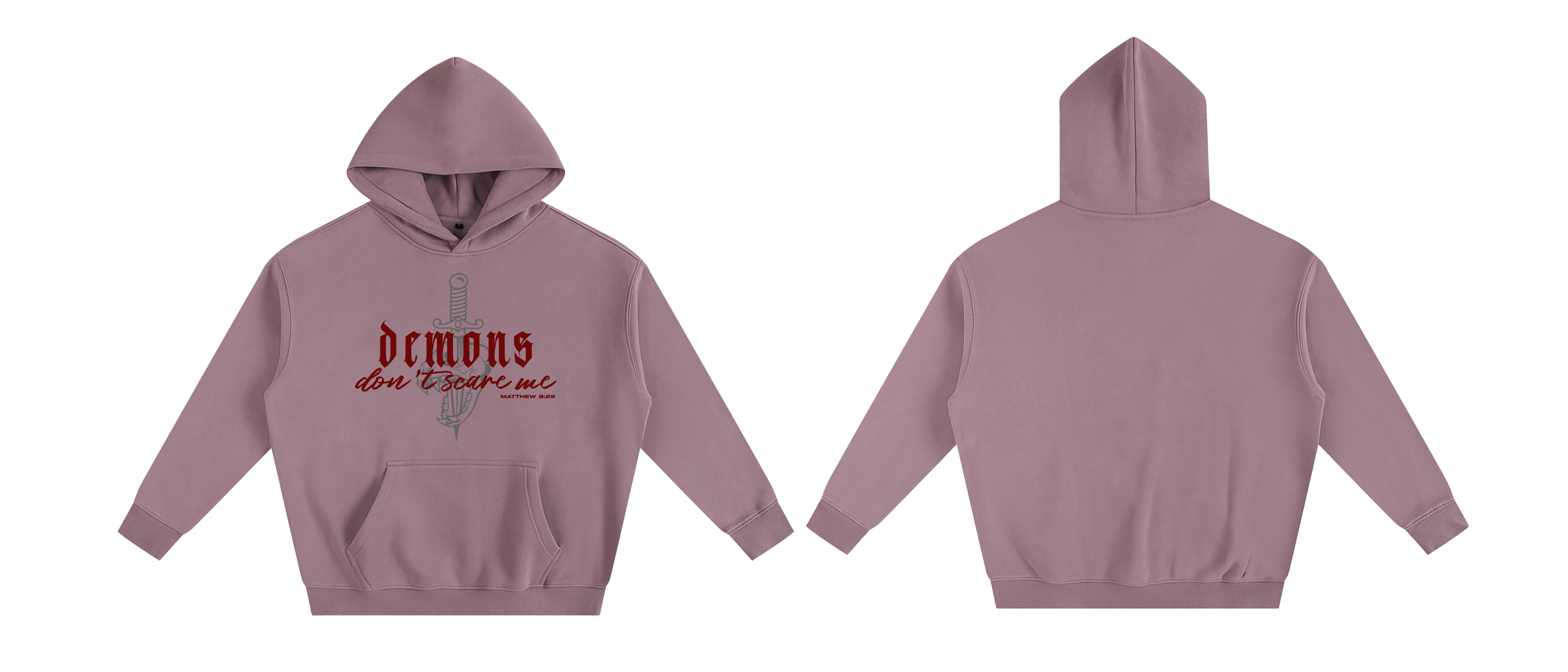 D E M O N S / D O N ' T / S C A R E / M E - Oversized Fleece Hoodie -