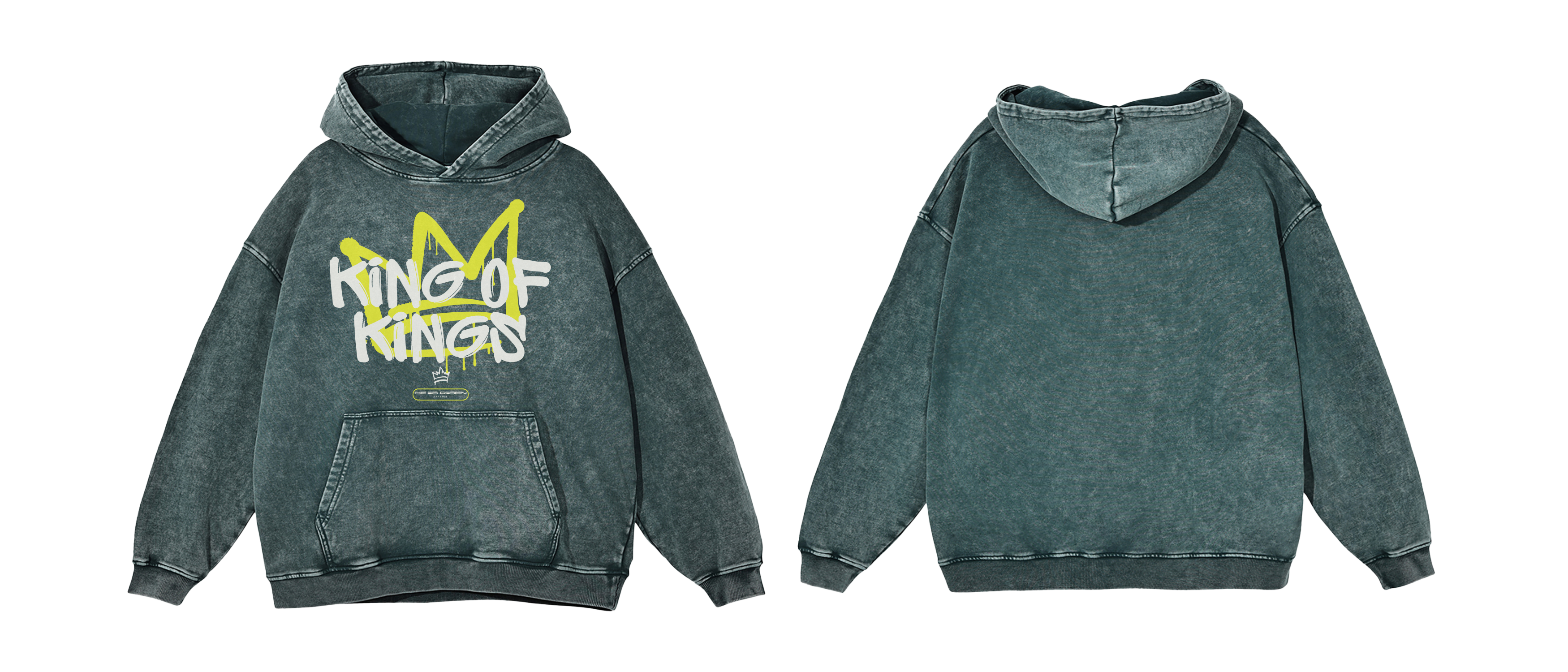 K I N G / O F / K I N G S - Acid Wash Oversize Hoodie